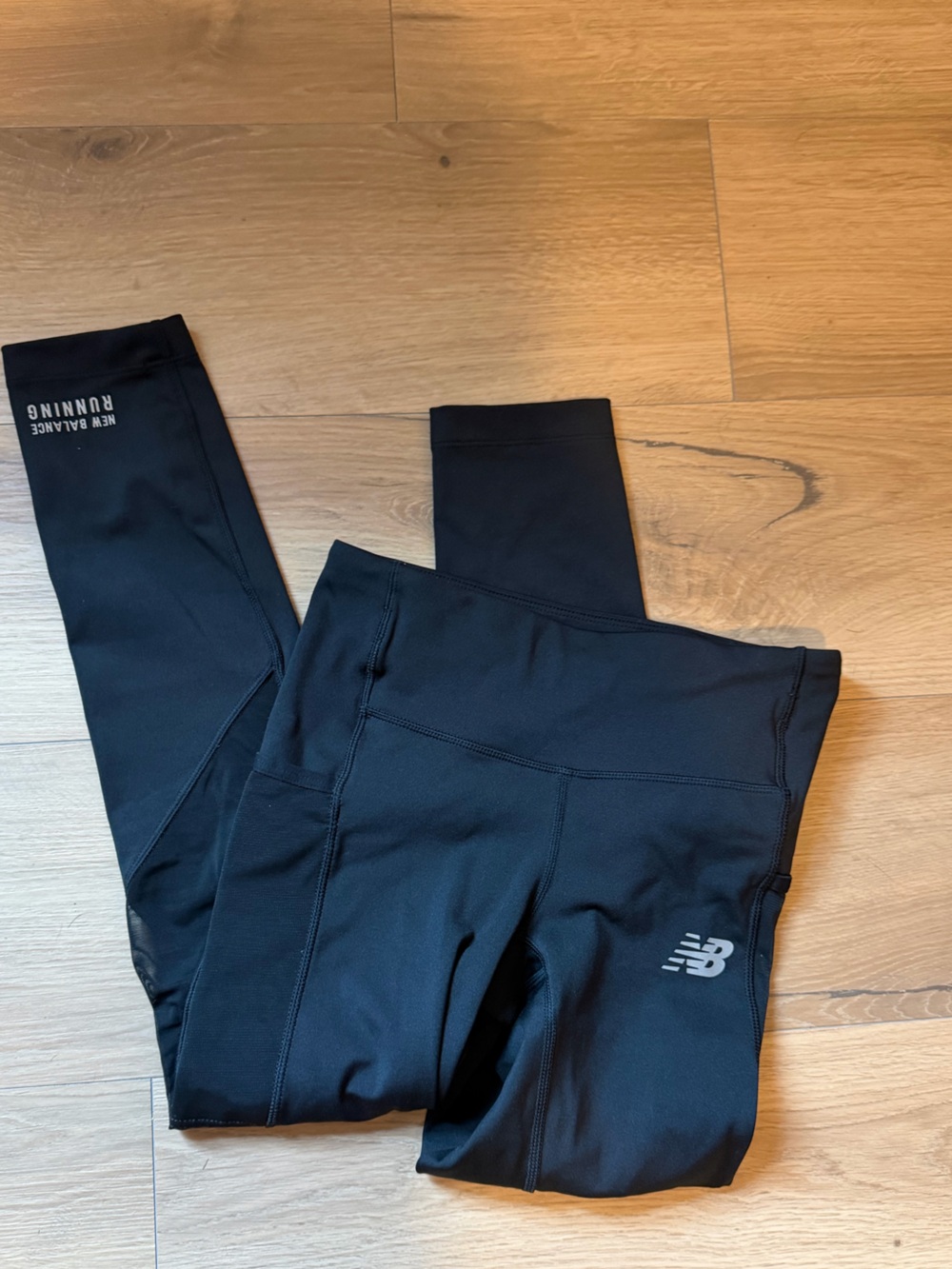New Balance Black Athletic Leggings with Logo